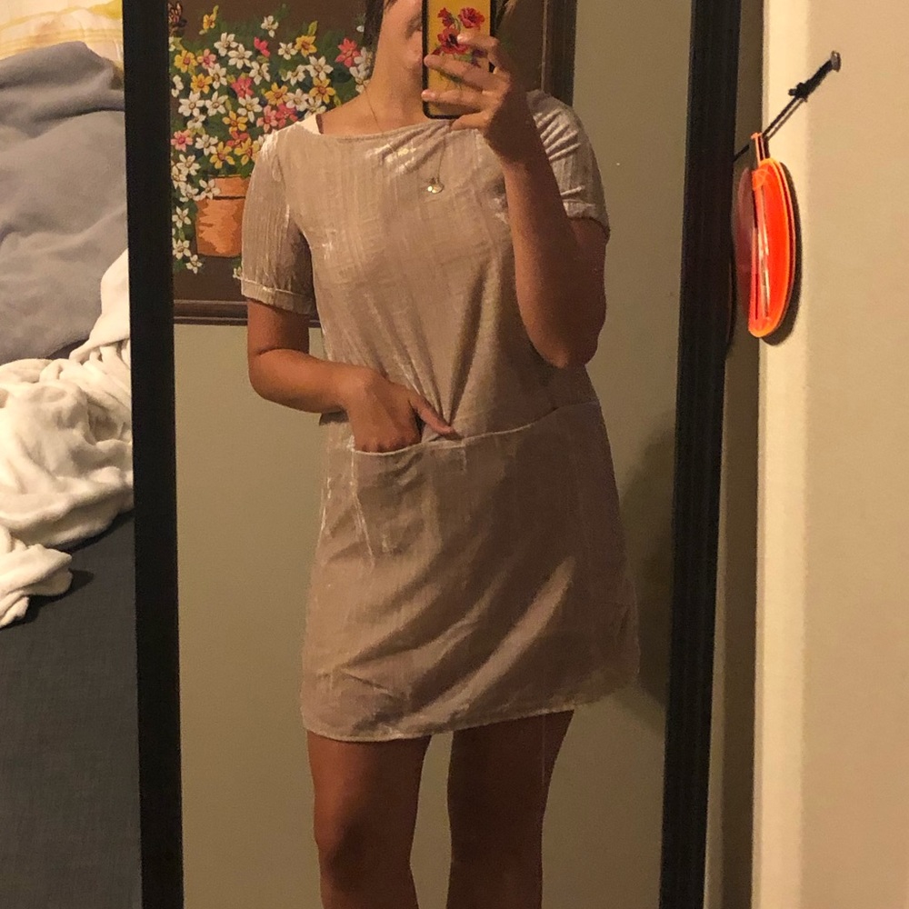 Baby Pink Velvet Dress